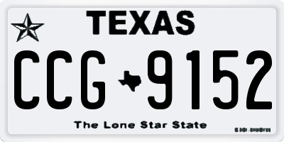 TX license plate CCG9152