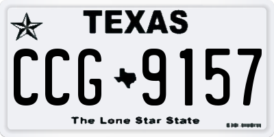 TX license plate CCG9157