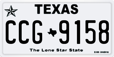 TX license plate CCG9158