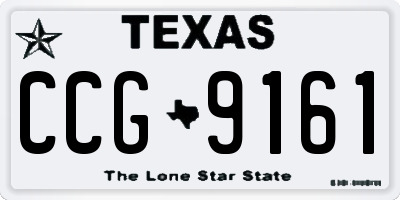 TX license plate CCG9161