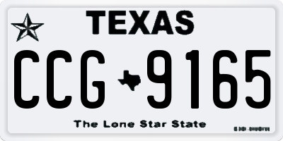 TX license plate CCG9165