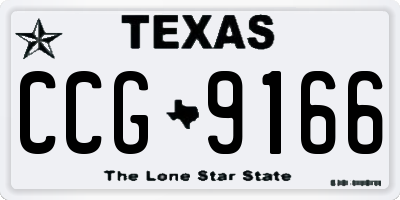 TX license plate CCG9166