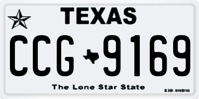 TX license plate CCG9169