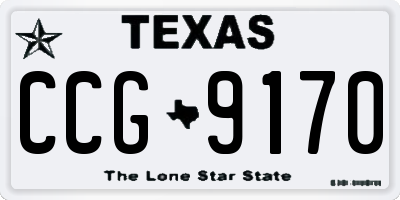 TX license plate CCG9170