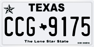 TX license plate CCG9175