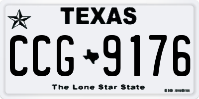 TX license plate CCG9176