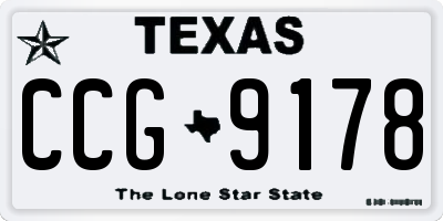 TX license plate CCG9178