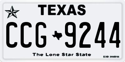 TX license plate CCG9244