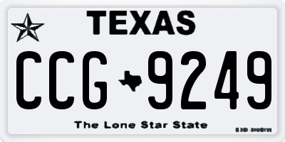 TX license plate CCG9249