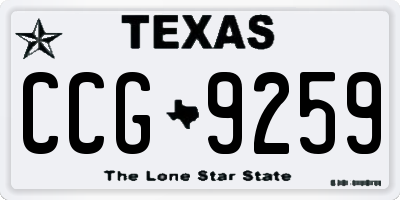 TX license plate CCG9259
