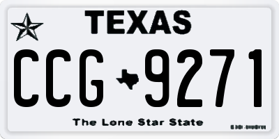 TX license plate CCG9271