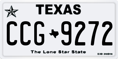 TX license plate CCG9272