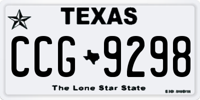 TX license plate CCG9298