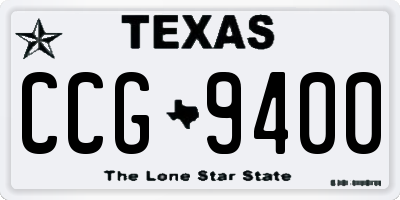 TX license plate CCG9400