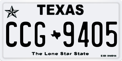 TX license plate CCG9405
