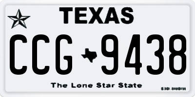 TX license plate CCG9438