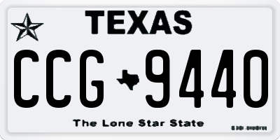 TX license plate CCG9440