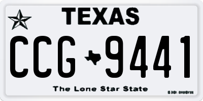 TX license plate CCG9441