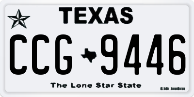 TX license plate CCG9446