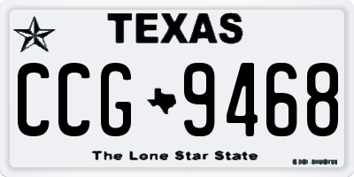TX license plate CCG9468