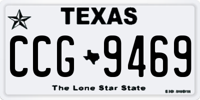 TX license plate CCG9469