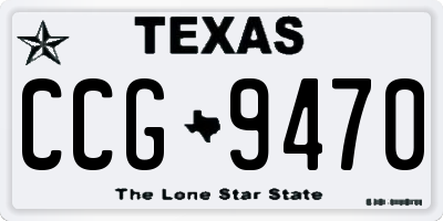 TX license plate CCG9470
