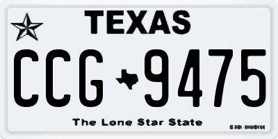 TX license plate CCG9475