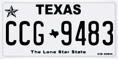 TX license plate CCG9483