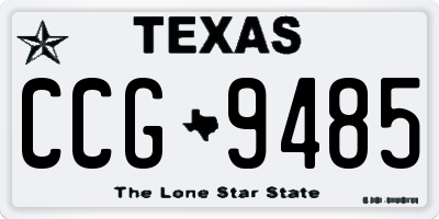 TX license plate CCG9485