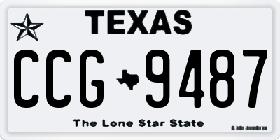 TX license plate CCG9487