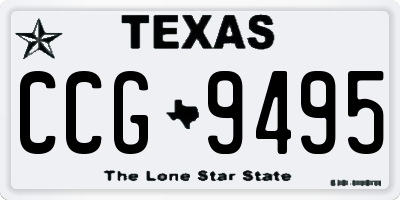 TX license plate CCG9495