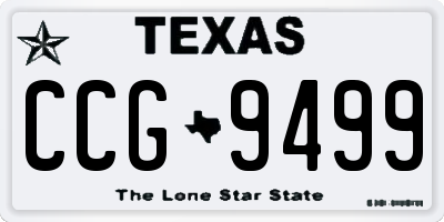TX license plate CCG9499