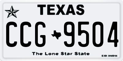 TX license plate CCG9504