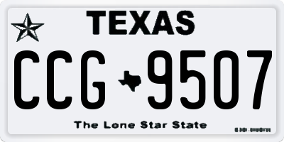 TX license plate CCG9507