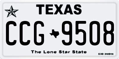 TX license plate CCG9508