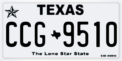 TX license plate CCG9510
