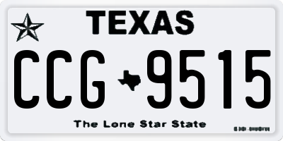 TX license plate CCG9515