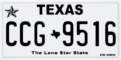 TX license plate CCG9516