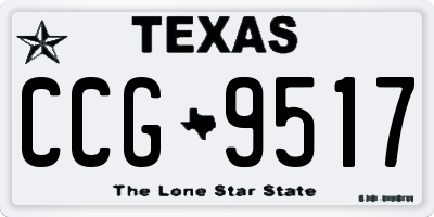 TX license plate CCG9517