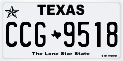TX license plate CCG9518
