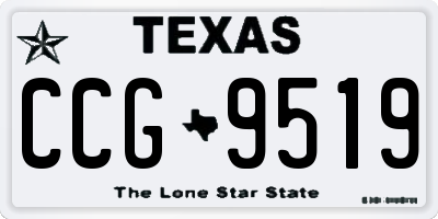 TX license plate CCG9519