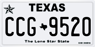 TX license plate CCG9520