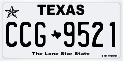 TX license plate CCG9521