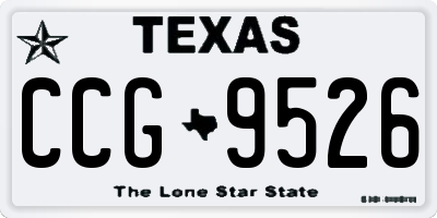 TX license plate CCG9526