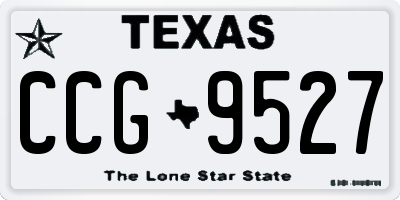 TX license plate CCG9527