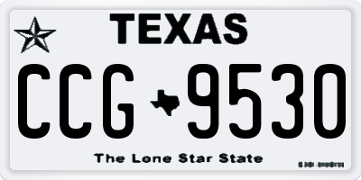 TX license plate CCG9530