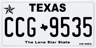 TX license plate CCG9535