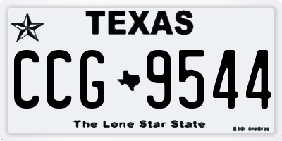 TX license plate CCG9544