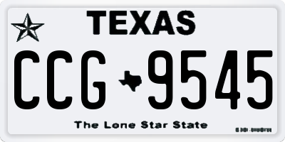 TX license plate CCG9545