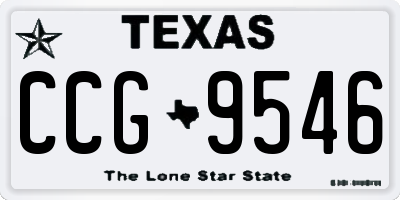 TX license plate CCG9546
